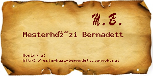 Mesterházi Bernadett névjegykártya