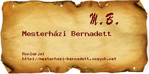 Mesterházi Bernadett névjegykártya