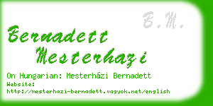 bernadett mesterhazi business card