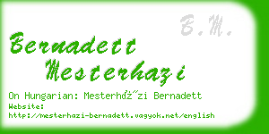 bernadett mesterhazi business card